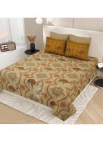 Cotton Yellow   Printed Bedsheets( 108*108)